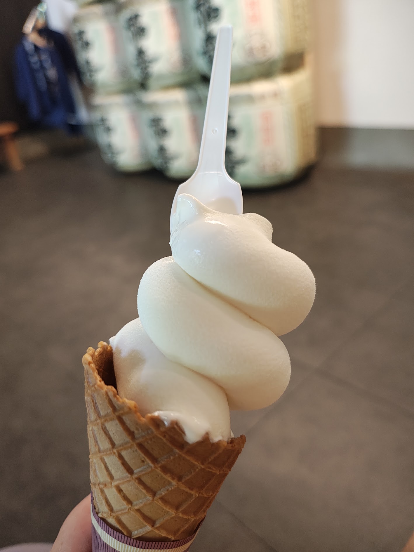 福寿純米吟醸を使った神戸酒心館のソフトクリーム