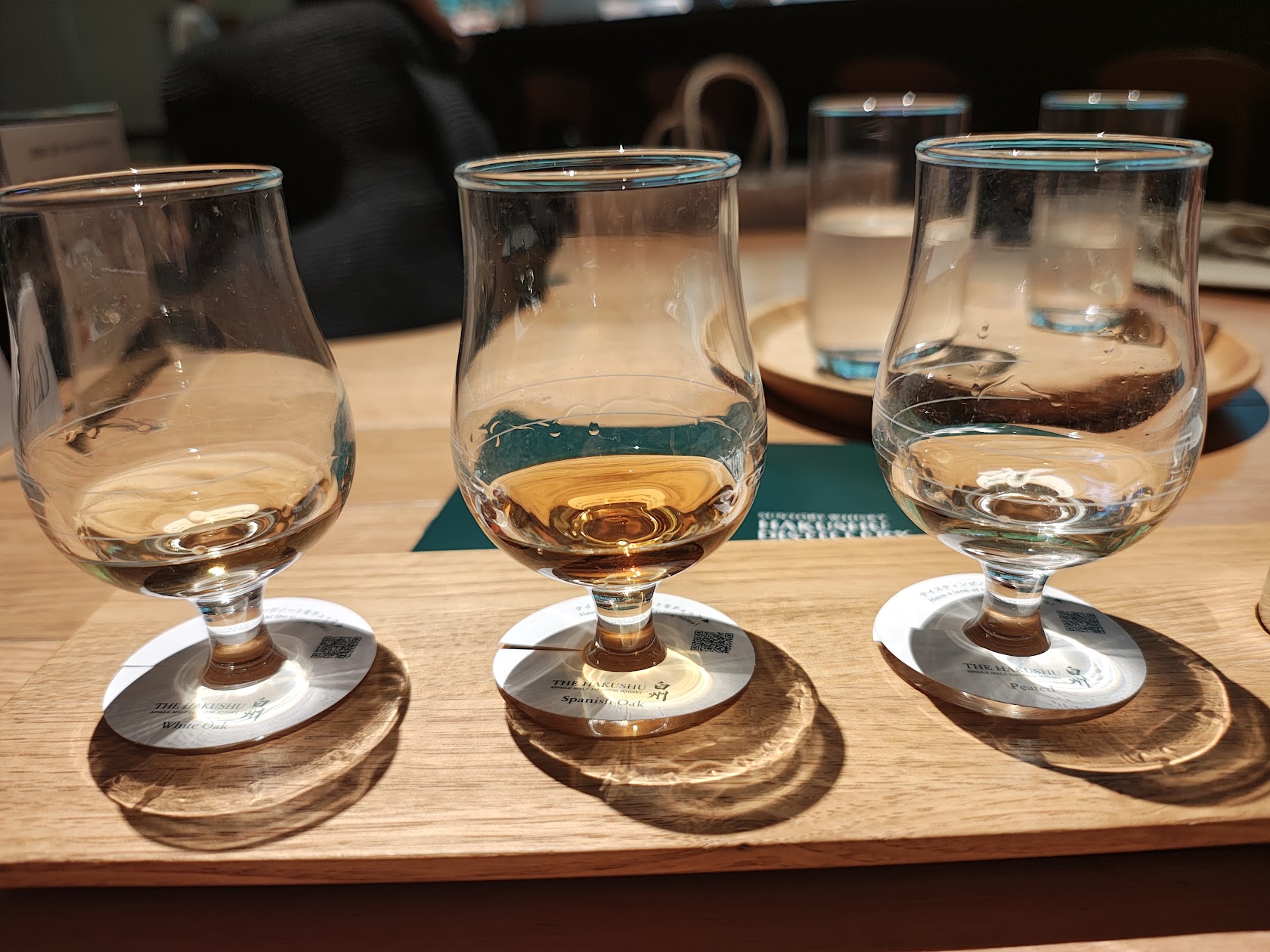白州12年構成原酒体感セットの3種類の原酒