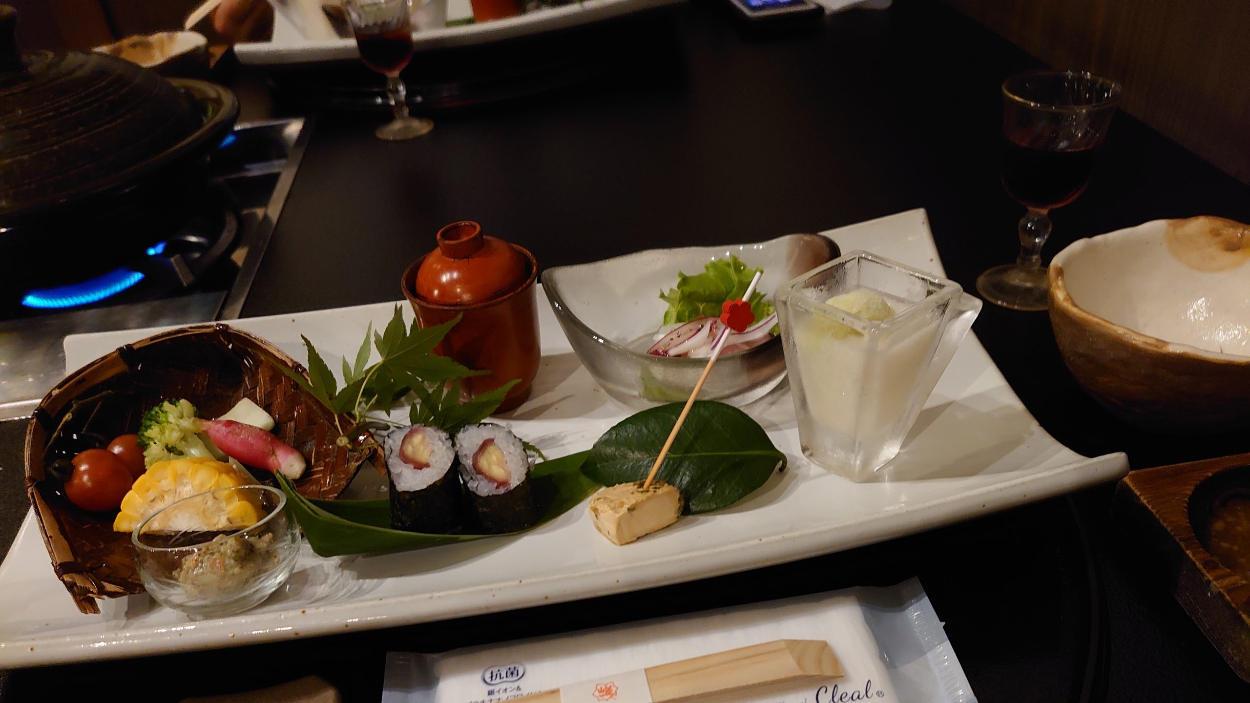 嵯峨塩館でいただいた夕食の料理
